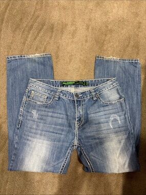 Men's rock & Roll Light Blue Washed Jeans